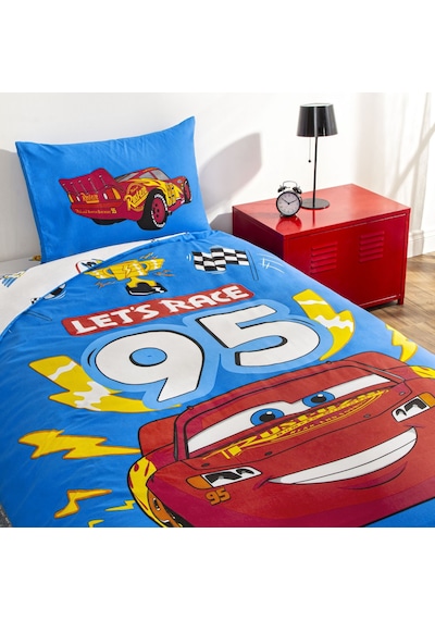 Taç Lisanslı Disney Cars Let' S Race Tek Kişilik Pamuk Nevresim Takımı 000000001000050000 Çok Renkli