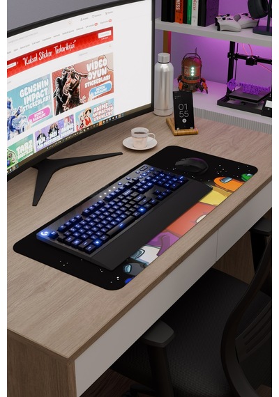 Among Us Kaymaz Dikişli Kauçuk Oyuncu Mousepad V4 - 70x30 Xl Gaming Mouse Pad Fare Altlığı