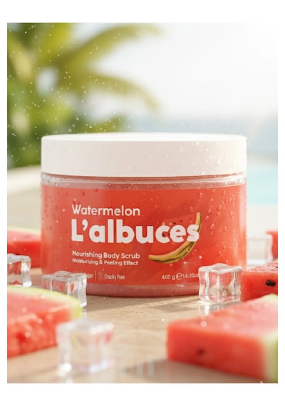 Watermelon Body Scrub 400gr Vegan, Temiz İçerikli, Karpuz Kokulu Pürüzsüz Cilt Bakımı