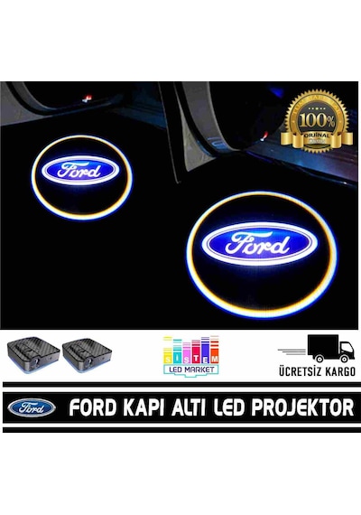 Ford Araçlar İçin Pilli Yapıştırmalı Kapı Altı Led Logo N11.10611