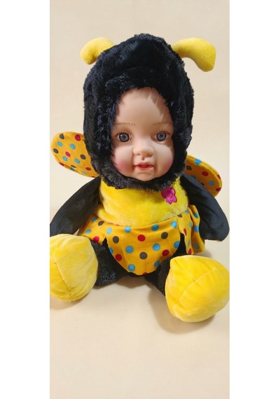 Peluş Bebek Yüzlü Arı 40 Cm Sarı - Siyah