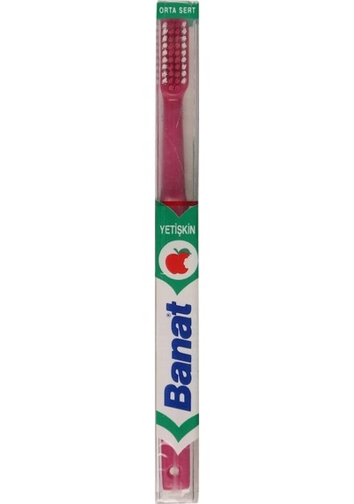 Banat Yetişkin Diş Fırçası Medium Pembe 2 Adet