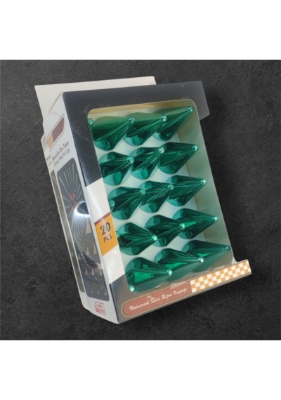 17mm Sivri Yeşil Bijon Kapağı 20li Set