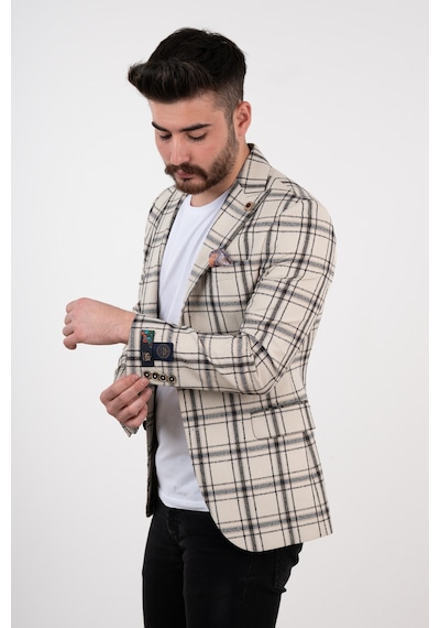 Sir Kareli Regular Fit Erkek Tek Ceket(434102389)