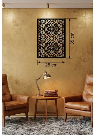 Mey İthalat Floral Mandala Tasarım Ahşap Duvar Tablosu - 25x35 Cm Lazer Kesim Dekoratif Pano Çok Renkli