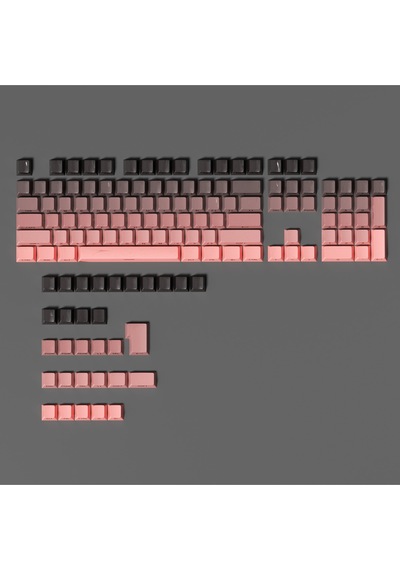 136 Tuş Pembe - Siyah Gradyen Keycap - Mekanik Klavye Tuş Takımı