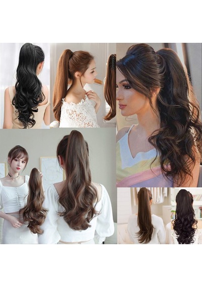 Tokalı Dalgalı At Kuyruğu / Kumral Beyaz Platin Röfleli - Mydr-463305 Renkli