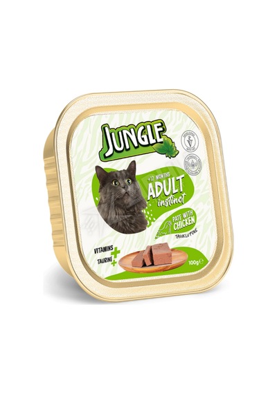 Jungle Tavuklu Yetişkin Yaş Kedi Maması 100 Gr