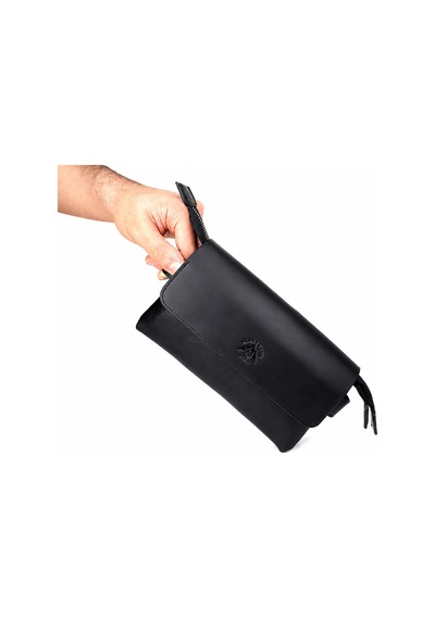 Alphaclub Bag Erkek Siyah Hakiki Deri El Ve Portföy Çantası