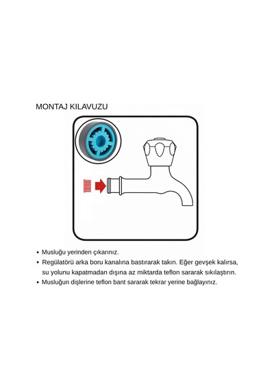 Tekli Bahçe Musluğu Gömme Debi Regülatörü 8l/dk R1/2 Uyumlu Bahçede %65 E Varan Su Tasarrufu