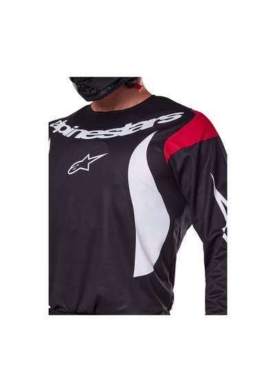 Alpinestars Fluid Haul Off-road Motosiklet Jerseyi Siyah Beyaz Kırmızı