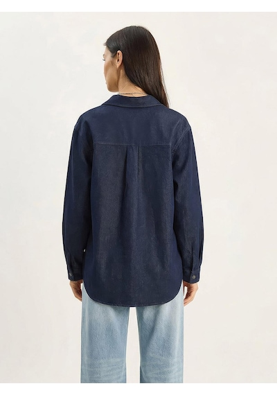 Shade Kadın Regular Fit Denim Gömlek 7513 60283940 - Lacivert