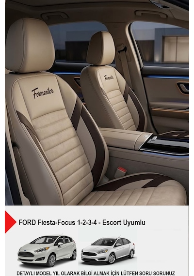 Formentor Tay Tüyü Oto Koltuk Kılıfı Ford Focus-fiesta-escort Uyumlu Bej
