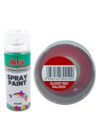 Akfix Kırmızı Sprey Boya 400 Ml 1 Adet Gönderilir Ral 3020