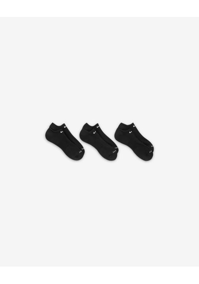 Nike Everyday Plus Cushion Sx6889-010 Antrenman No-show Çorapları 3 Çift Sıyah