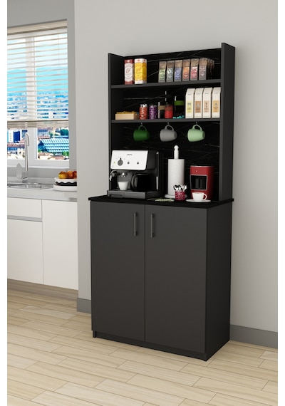Asra Trend Kahve Köşesi KAHVE01 %100 MDF Çok Amaçlı Mutfak Dolabı Antrasit - Royal Mermer Asra Trend Kahve Köşesi KAHVE01 %100 MDF Çok Amaçlı Mutfak Dolabı Antrasit - Royal Mermer