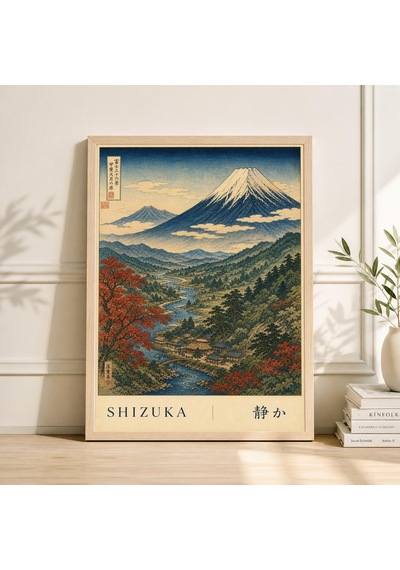 Japon Manzara Sanatı Baskısı Hokusai Ukiyo-e Posteri Fuji Dağı Vintage Ahşap Baskı Duvar Dekoru