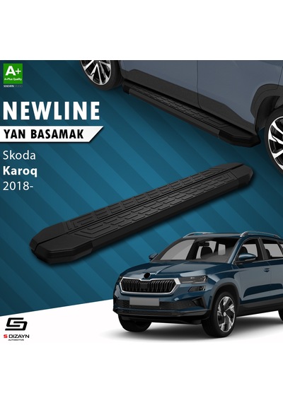 S-dizayn Skoda Karoq Newline Siyah Yan Basamak 173 Cm 2018 Üzeri A+ Kalite