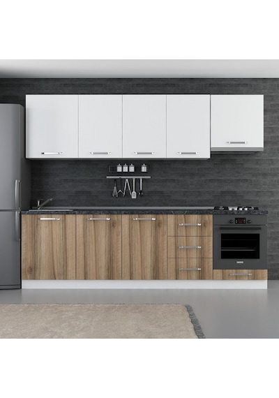 Minar 270 Cm Mutfak Dolabı Beyaz Dore 270-D5 Beyaz