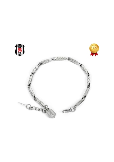 Çizgili Çelik Bileklik Gri