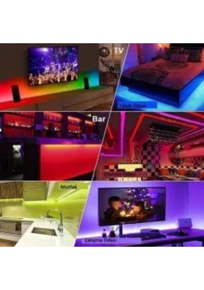 Cata Ct-4558 Rgb Şerit Led Seti 5 Mt Rgb Led+trafo+rgb Kumanda
