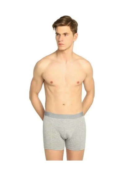Tutku Erkek Gri Likralı Elastan Boxer 10'Lu Paket 001