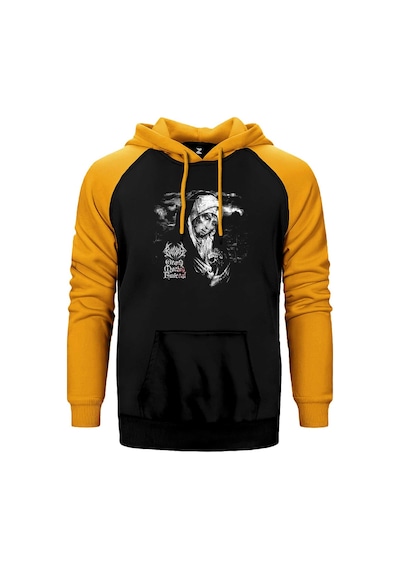 Bloodbath Grand Morbid Funeral Sarı Renk Reglan Kol Kapşonlu Sweatshirt Sarı