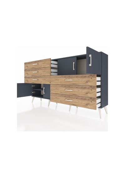 Arges Konsol 2 Raflı 6 Çekmeceli 4 Kapaklı 176x30x99 Antrasit-antrasit/çam Antrasıt/atlas Çam - Antrasıt Arges Konsol 2 Raflı 6 Çekmeceli 4 Kapaklı 176x30x99 Antrasit-antrasit/çam Antrasıt/atlas Çam - Antrasıt