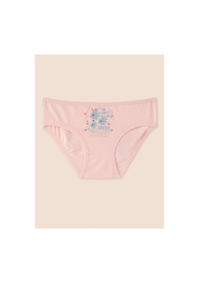Natuline Kız Çocuk Organik Pamuklu Likralı Külot Summer 6'lı Paket Pembe