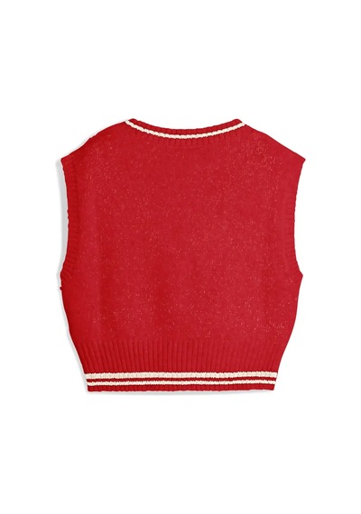 Puma Premıum Ess Vest Kırmızı Kadın Süveter