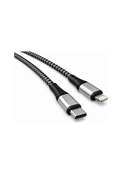 Type C-lightning Uyumlu Örgülü Kablo, 27watt Pd Hızlı Şarj, Remorax Wahoo 1ad X 1metre Grisiyah Diğer