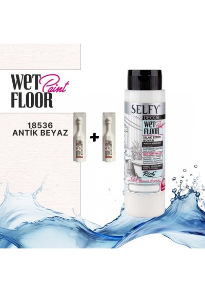 Selfy Decor Islak Zemin Boyası 500 Cc Antik Beyaz +2 Adet Katalizör ANTİK BEYAZ