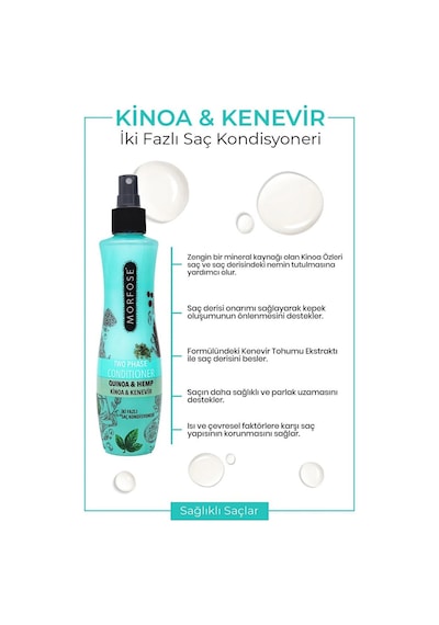 Çift Fazlı Kinoa & Kenevir Kondisyoner Fön Suyu 240 Ml - Mrfs