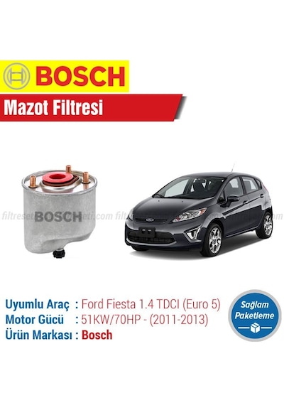 Ford Fiesta 1.4 Tdcı Euro 5 Bosch Mazot Filtresi 2011-2013