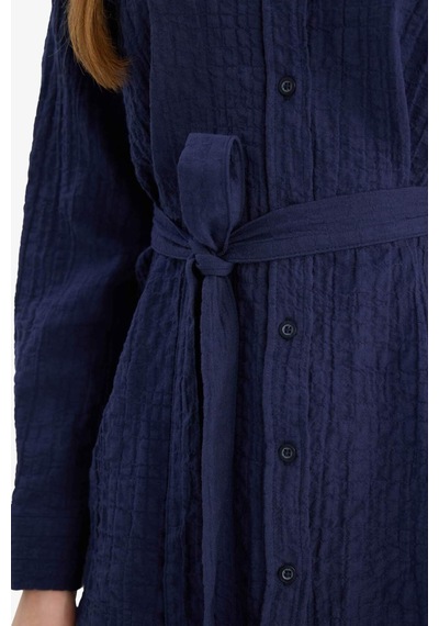 Defacto Regular Fıt Gofre Dokulu Tunik G8505ax26spnv31 Lacivert-nv31