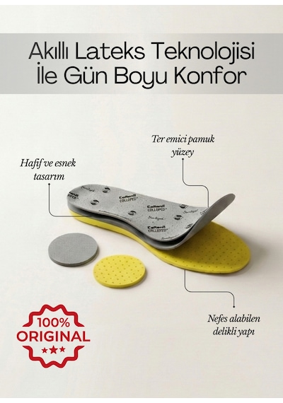 Tuna Ayakkabı İçi Ortopedik Tabanlık Topuk Destekli Ve Şok Emici Ayakkabı Tabanlığı 9023