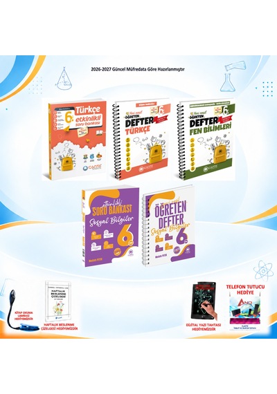 Çanta Yayınları 2026-2027 6. Sınıf Tüm Dersler 5 Kitap Mat-fen Soru/paragraf Hariç Tam Seri Set