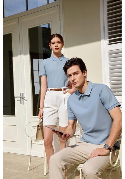 New Performance Premium Polo T-shirt 100% Pamuk Merserize Mavi