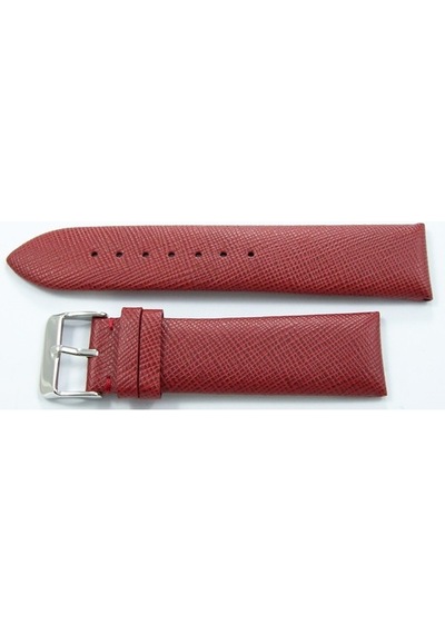 Bizon Bordo Deri Saat Kordonu 22Mm Dikişsiz Klasik Saat Kayışı