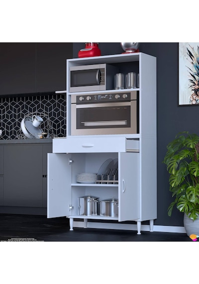 Modilayn Vio Fırın Dolabı 75x163,4x32.5 Cm Çekmeceli Kapaklı Mini/midi Mikrodalga Mutfak Dolabı Beyaz Modilayn Vio Fırın Dolabı 75x163,4x32.5 Cm Çekmeceli Kapaklı Mini/midi Mikrodalga Mutfak Dolabı Beyaz