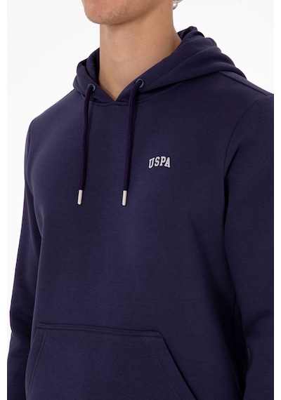 U.S. Polo Assn. Erkek Regular Fit Kapüşonlu Şardonlu Mürdüm Basic Sweatshirt 50315582-VR074