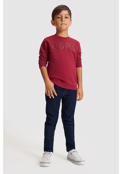 U.S. Polo Assn. Erkek Çocuk Bordo Uspa Baskılı %100 Pamuk Sweatshirt 50329910-vr223 Vişne U.S. Polo Assn. Erkek Çocuk Bordo Uspa Baskılı %100 Pamuk Sweatshirt 50329910-vr223 Vişne
