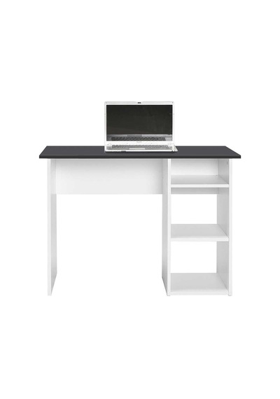 Vera 3 Raflı Çalışma Masası-beyaz-antrasit 101x75x45 Cm Gxyxd