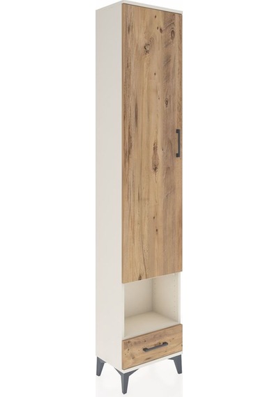 Arges Dolap 3 Raflı Tek Çekmeceli Tek Askılı 44x30x221 Aytaşı-çam Aytası