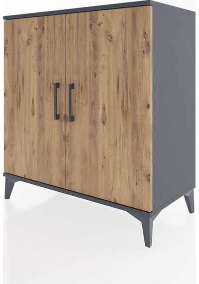 Hyperion Şifonyer 2 Kapaklı 88x44x96 Antrasit-çam Antrasit