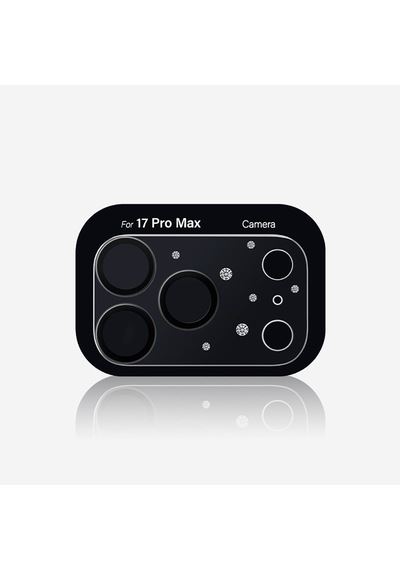 Apple Uyumlu   iPhone 17 Pro Pynana Diamond Sky Serisi Taşlı Kamera Lens Koruyucu Şeffaf