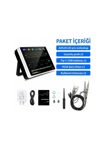 Fnırsı Ads1013d 100mhz 2 Kanal 1gsa/s Dijital Dokunmatik Tablet Osiloskop