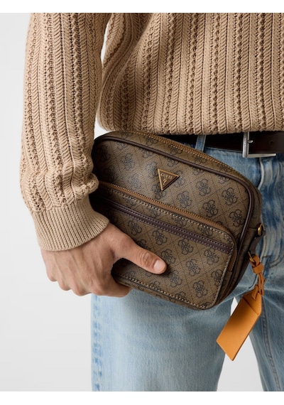 Guess Hmmılop5422 Milano Erkek Çapraz Çanta Kahverengi