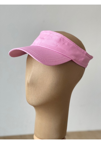 Aida Jewelss Pamuk Sporcu Koşu Tenis Vizör Şapka Arka Kısmı Ayarlanabilir Unisex Vizör Şapka Beyaz.