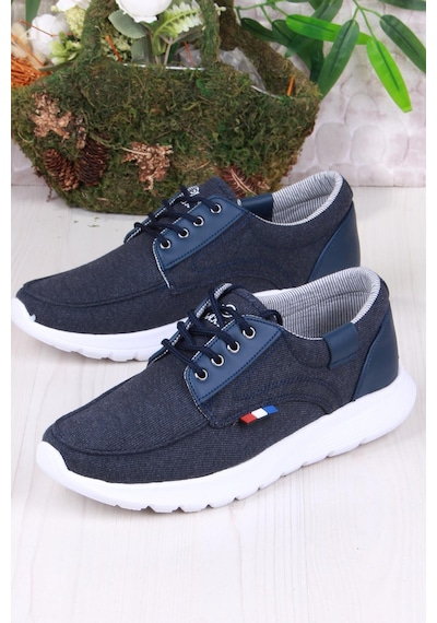 Fort Dks 020 Hafif Rahat Keten Sneaker Erkek Ayakkabı Mavi